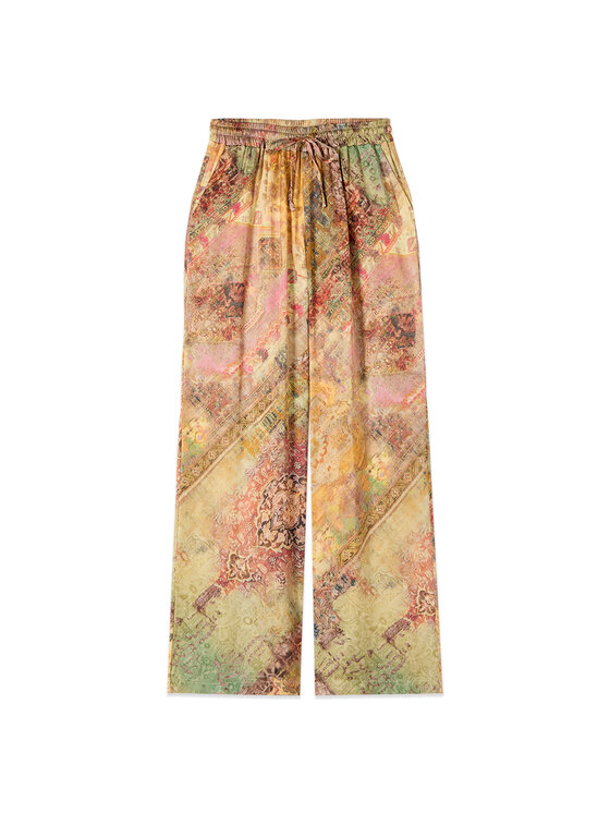 Oltre Oltre Pantaloni di tessuto P019J102677N0Z6 Crema Baggy Fit