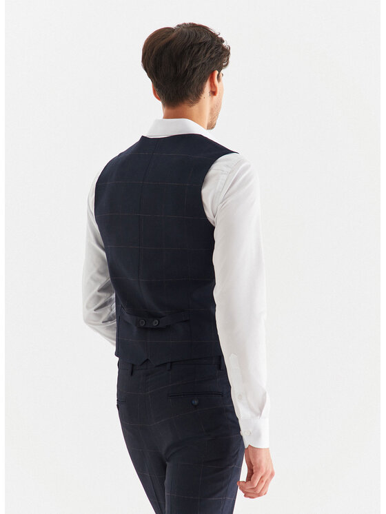 Pako Lorente Pako Lorente Kamizelka P22WF-8G-001 Granatowy Slim Fit