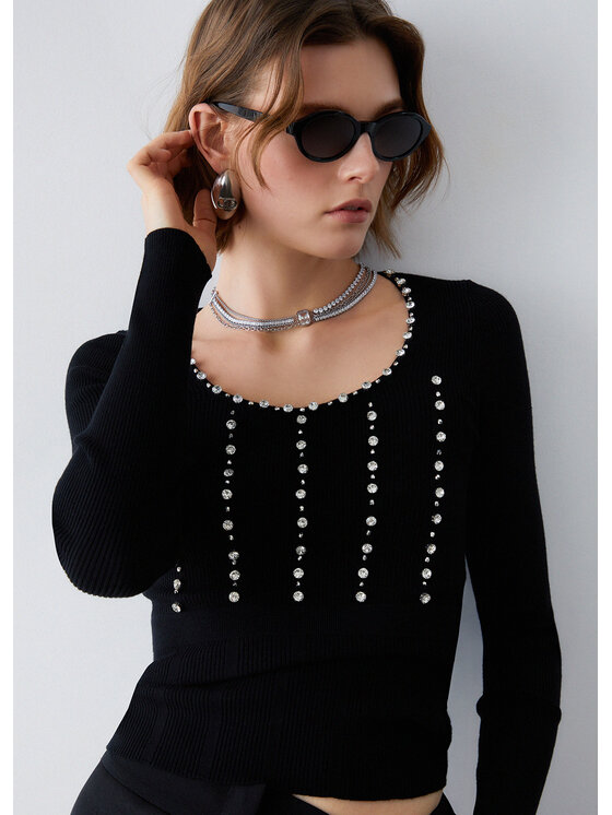 Liu Jo Liu Jo Maglione PA6021MS99EC3912 Nero Slim Fit