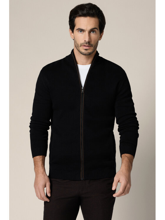 Lancerto Lancerto Sweter Algar SW073225000029 Czarny Regular Fit