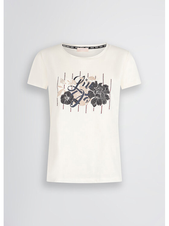 Liu Jo Liu Jo T-Shirt TA5173JS003M9161 Biały Regular Fit