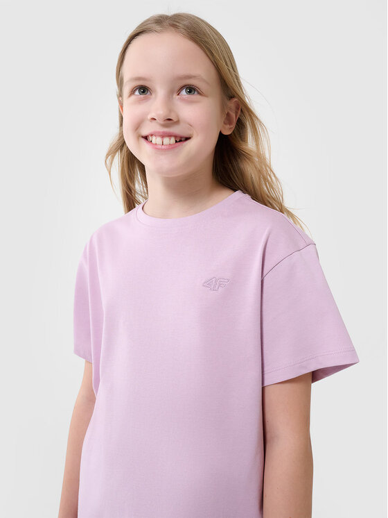 4F 4F T-Shirt 4FJWspring_summer_2025TTSHF2326 Różowy jasny Oversize