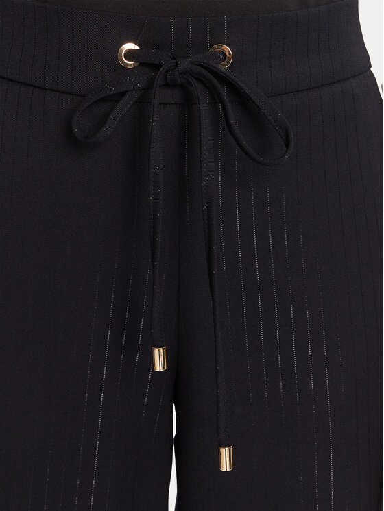 LOLA CASADEMUNT LOLA CASADEMUNT Bavlnené nohavice MF2514001 Tmavomodrá Wide Leg