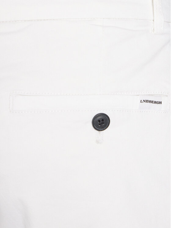 Lindbergh Lindbergh Pantaloni chino 30-005044 Alb Slim Fit
