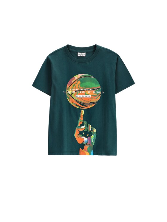 Coccodrillo Coccodrillo T-Shirt ZC6143202SBJ-013 Turkusowy Regular Fit