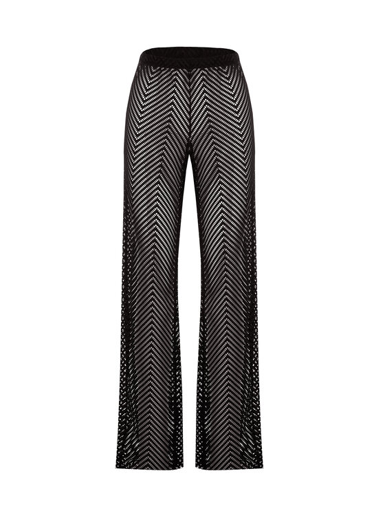 Miss Lou Miss Lou Pantaloni di tessuto O-CE1-CZ Nero