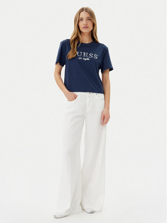Guess Guess T-krekls V5GI09 K9RM1 Tumši zils Regular Fit