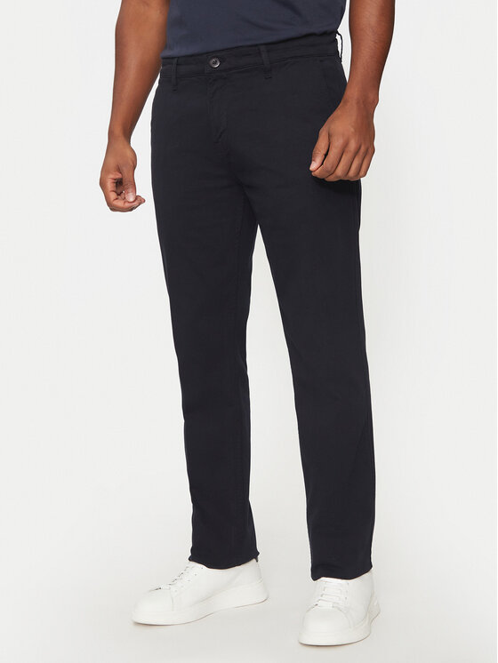 Guess Guess Kalhoty z materiálu M4BB16 WGHG1 Modrá Regular Fit