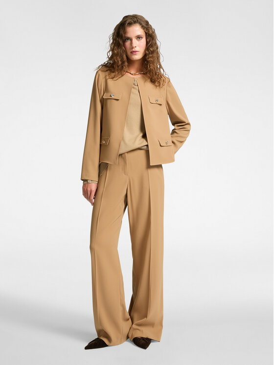 Elena Mirò Elena Mirò Giacca di transizione R054P000090N012 Crema Boxy Fit