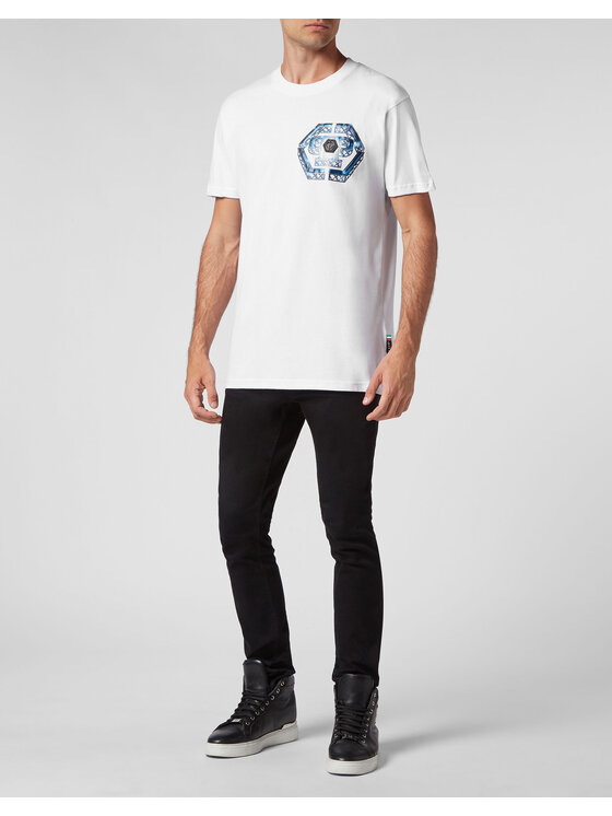 PHILIPP PLEIN PHILIPP PLEIN T-Shirt 6933 Bílá Regular Fit