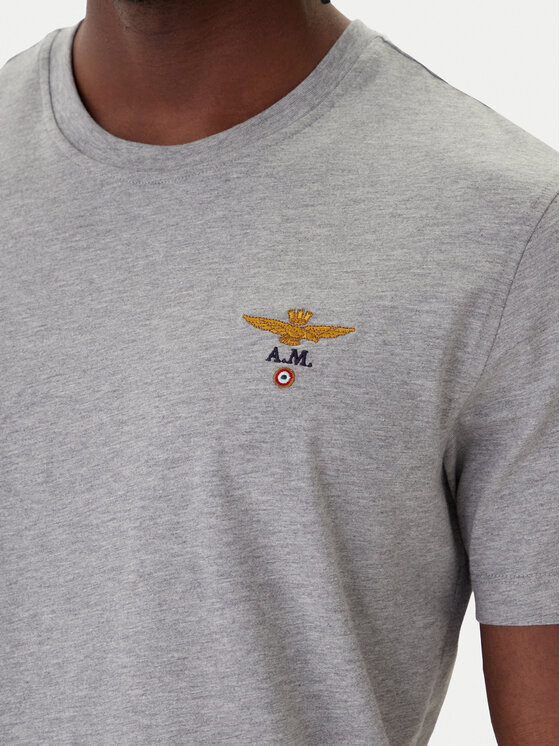 Aeronautica Militare Aeronautica Militare Tričko 261TS1580UJ00372 Sivá Regular Fit