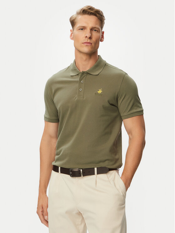 Beverly Hills Polo Club Tricou polo P-SS26M-P450124 Verde Regular Fit