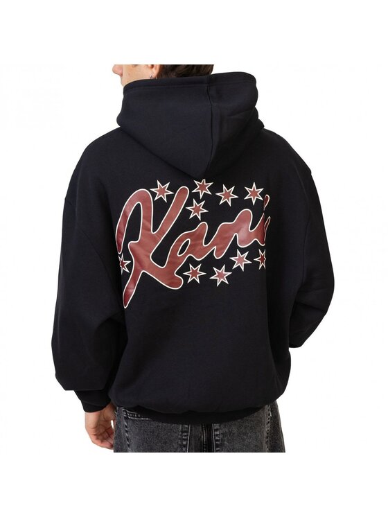 Karl Kani Karl Kani Felpa signature star print os hoodie Nero Regular Fit