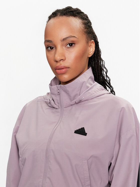 adidas adidas Prehodna jakna Future Icons 3-Stripes IP1573 Vijolična Loose Fit
