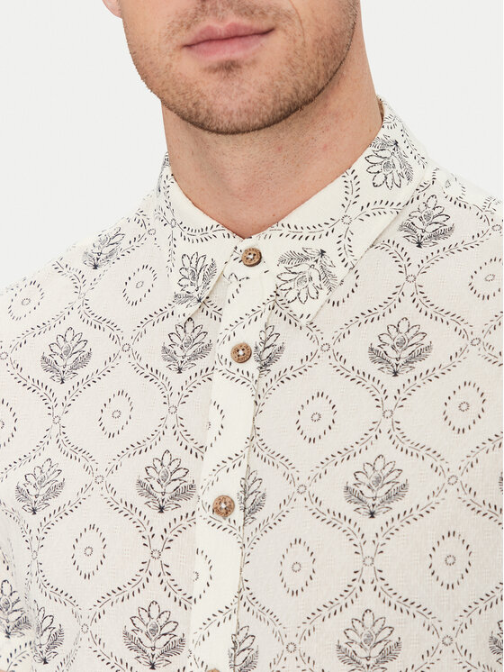 INDICODE INDICODE Košile Haiko 20-529 Béžová Slim Fit