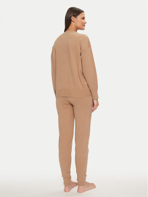 Selmark Selmark Piżama P9873 Beżowy Relaxed Fit