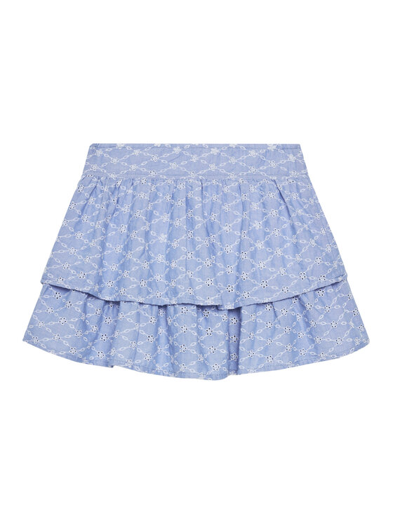 Guess Guess Mini sukňa J5GD23 WH7K0 Modrá Regular Fit