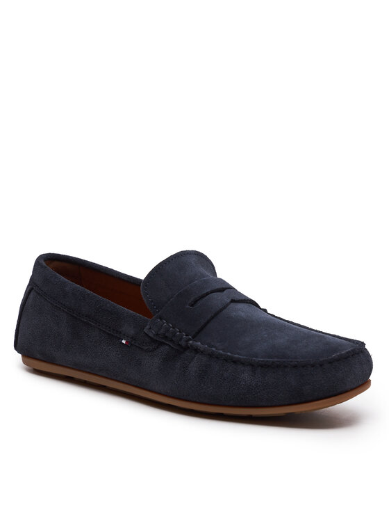 Tommy Hilfiger Tommy Hilfiger Мокасини Casual Hilfiger Suede Driver FM0FM04998 Cиній