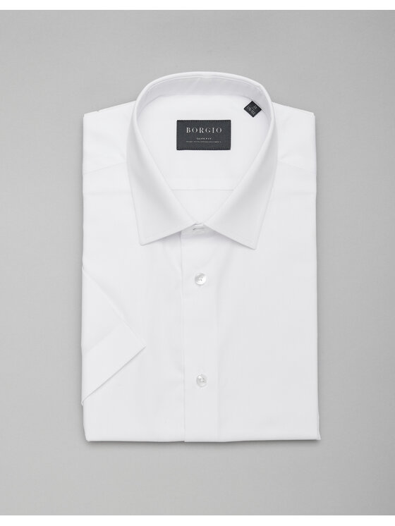 Borgio Borgio Koszula canosa Biały Slim Fit