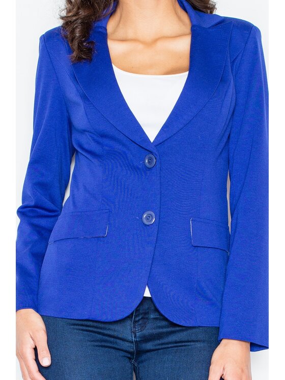 FIGL FIGL Marynarka M085 Niebieski Slim Fit
