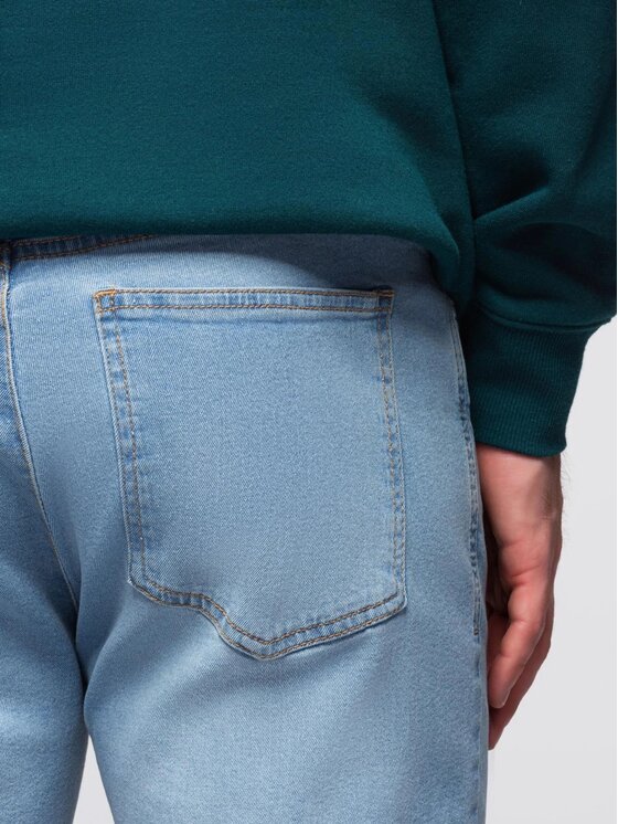Ombre Ombre Jeansy OM-PADJ-0265 Niebieski Jogger Fit
