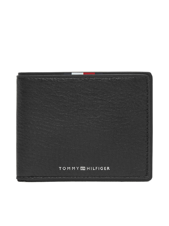Tommy Hilfiger Tommy Hilfiger Голям мъжки портфейл Th Corp Mini Cc Wallet AM0AM13739 Черен