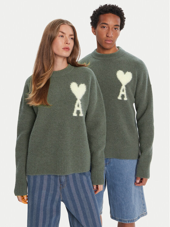 AMI Paris AMI Paris Πουλόβερ UKS025.KN0032 Πράσινο Regular Fit