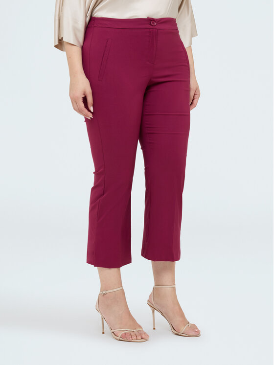 Fiorella Rubino Fiorella Rubino Pantaloni di tessuto P708L202587N036 Bordeaux Flare Fit