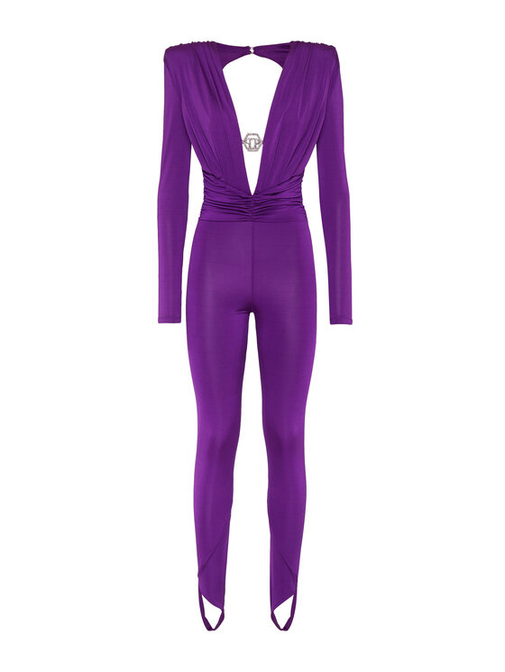 PHILIPP PLEIN PHILIPP PLEIN Overal 3379 Fialová Fitted Fit
