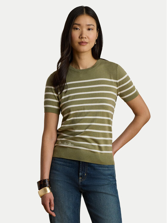 LAUREN RALPH LAUREN Tricou Eyelah 200P13973001 Verde Regular Fit