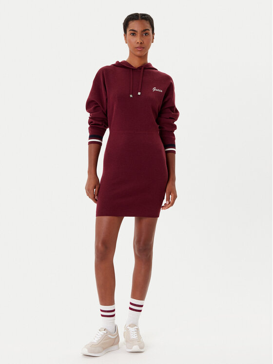 Guess Guess Трикотажна сукня V5BK01 Z1152 Бордовий Regular Fit