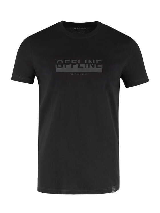 Volcano Volcano T-Shirt T-OFTEN Czarny Regular Fit
