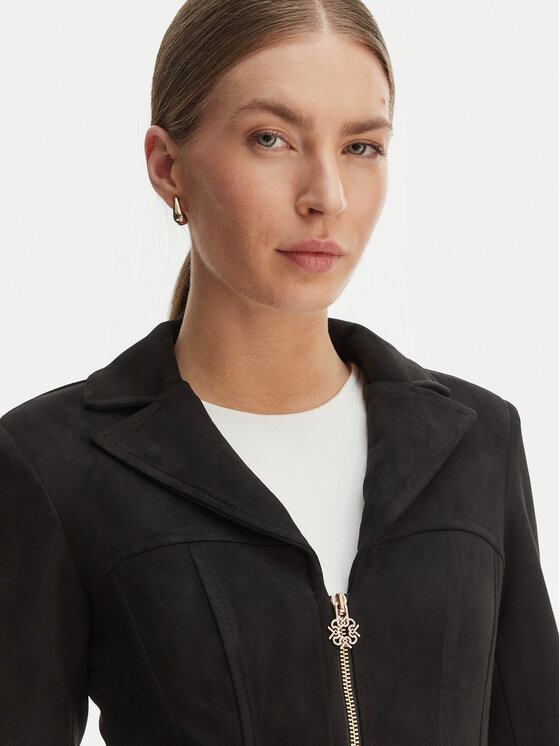 Rinascimento Rinascimento Яке от имитация на кожа CFC0127914003 Черен Slim Fit