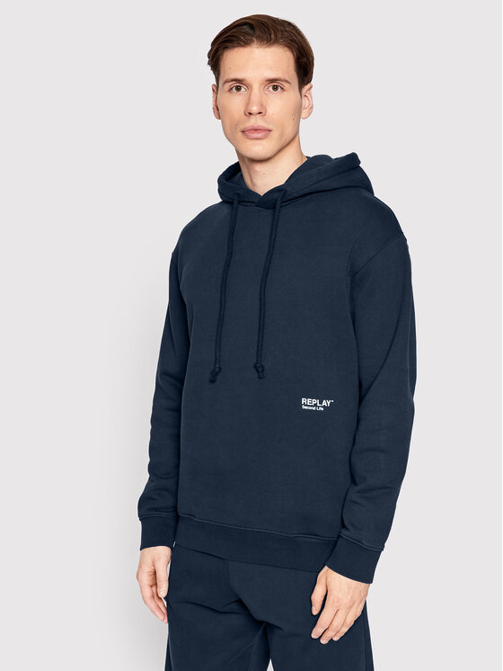 REPLAY Replay Μπλούζα M6055.000.23040P Σκούρο μπλε Relaxed Fit