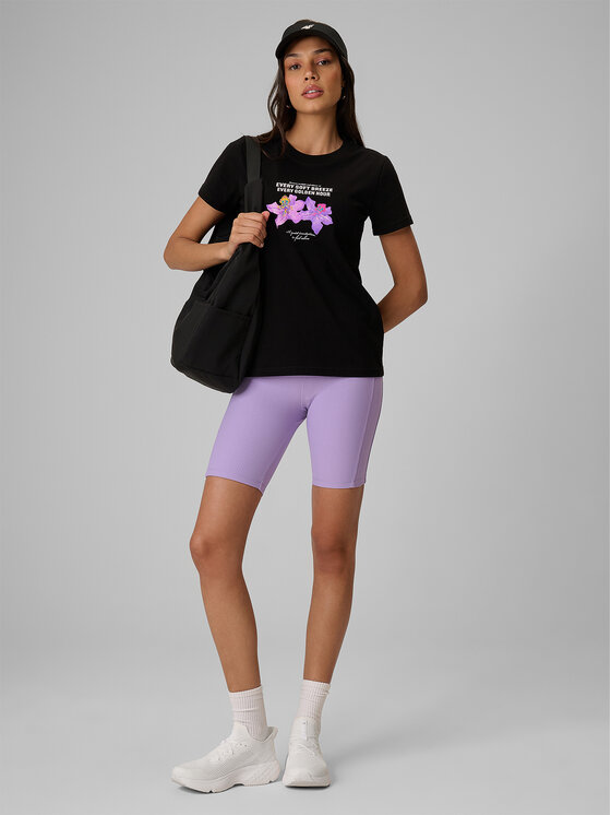 4F 4F T-Shirt TROPIC ORCHID Czarny Regular Fit