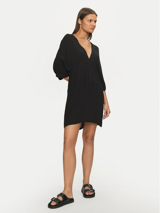 Roxy Roxy Плажна рокля Seaside Sky ERJX603386 Черен Regular Fit