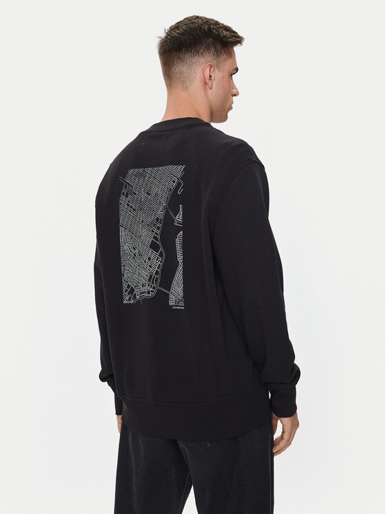 Calvin Klein Jeans Calvin Klein Jeans Bluză City Grid Map J30J326790 Negru Regular Fit
