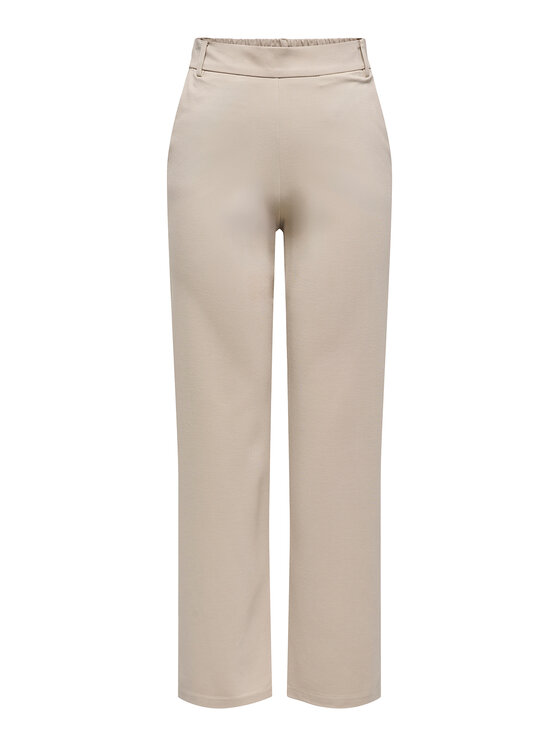 ONLY ONLY Hlače iz tkanine Poptrash 15341829 Bež Straight Fit