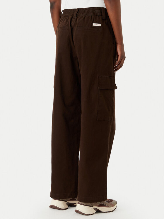 Calvin Klein Jeans Calvin Klein Jeans Kargo hlače LV047F623G Temno rjava Relaxed Fit