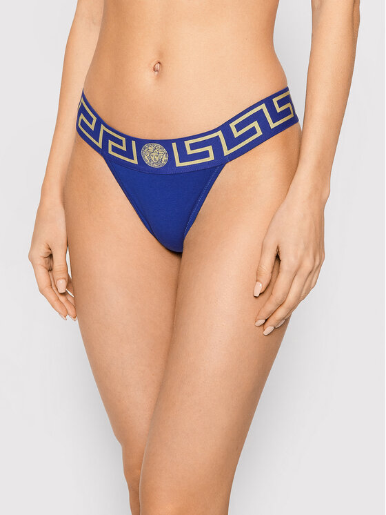 Versace Versace Stringtanga AUD01042 Dunkelblau