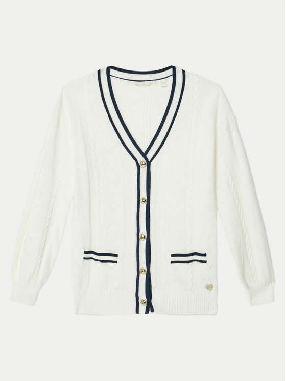 Guess Guess Kardiganas J5RR03 Z2BB0 Balta Regular Fit