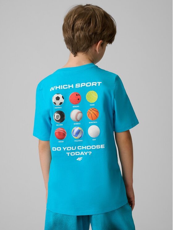4F 4F T-shirt 4FJRSS26TTSHM3832-33S Blu Regular Fit