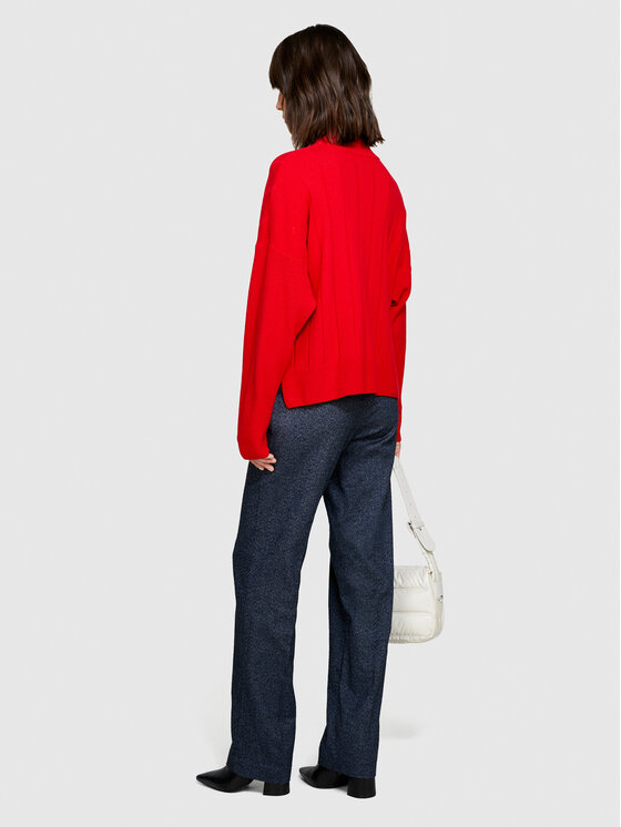 Sisley Sisley Rollkragenpullover 1044M201A Rot Boxy Fit