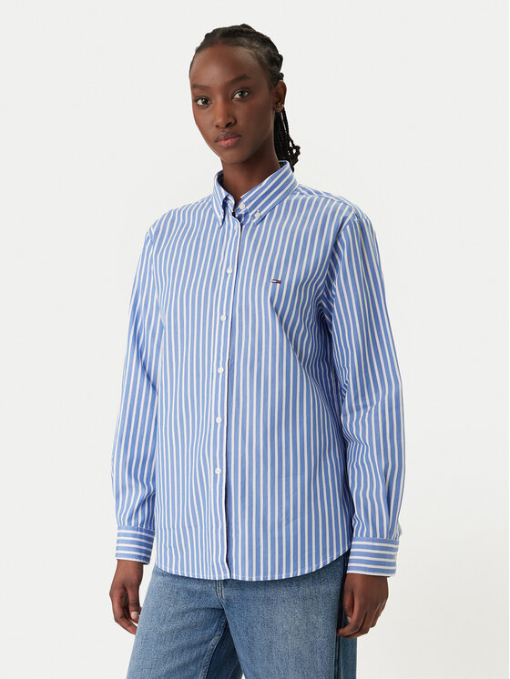 Tommy Jeans Cămașă DW0DW22211 Albastru Regular Fit