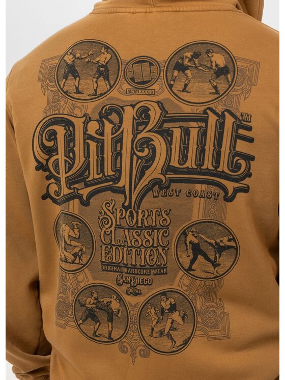 PITBULL PITBULL Bluza Washed MULTISPORT Żółty Regular Fit