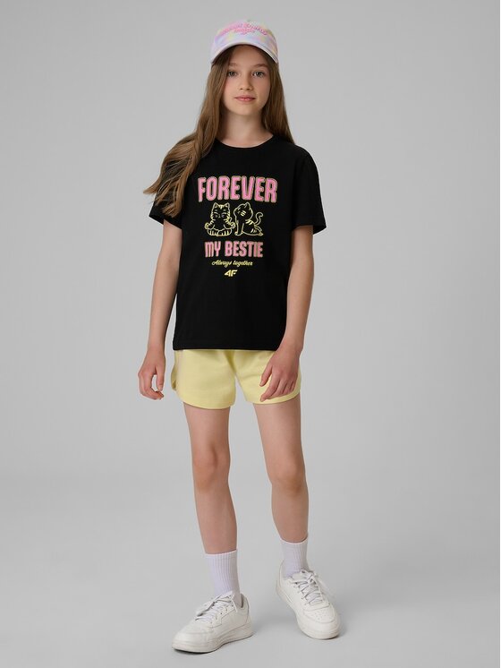 4F 4F T-Shirt 4FJRAW26TTSHF4240-20S Μαύρο Regular Fit