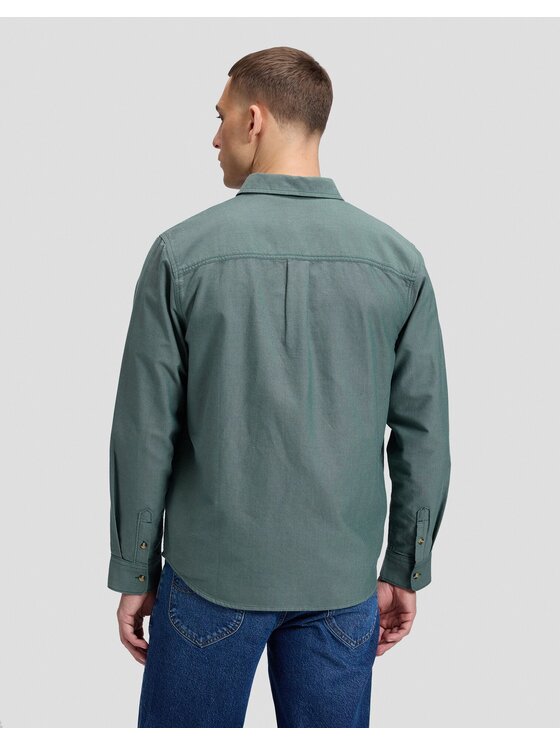 Lee Lee Koszula WORKWEAR BUTTON DOWN Zielony Relaxed Fit