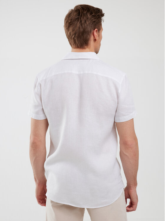 BIG STAR BIG STAR Koszula LINERS Biały Slim Fit