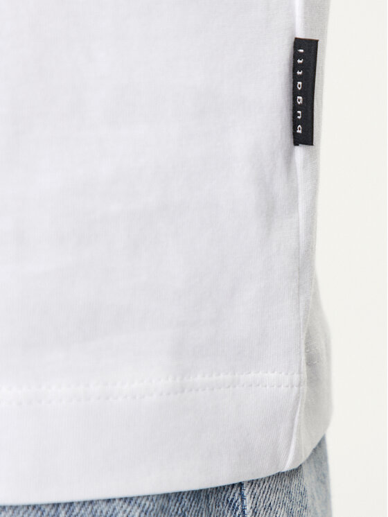 Bugatti Bugatti Tricou 8350 55042A Alb Modern Fit