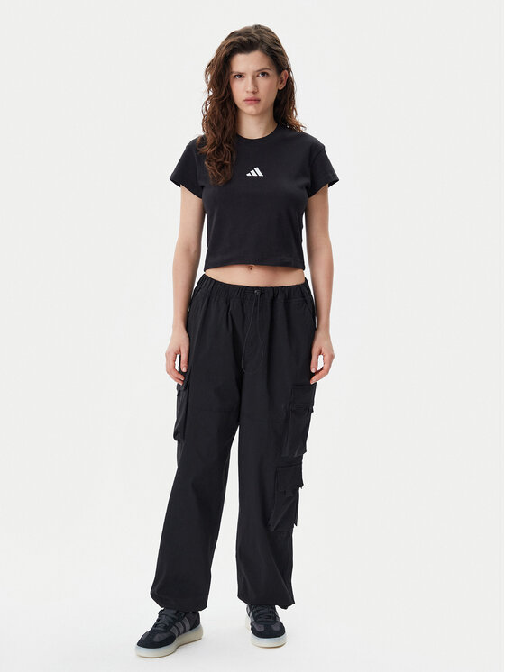 adidas adidas Tričko Future Icons Small Logo Baby JE4000 Čierna Slim Fit